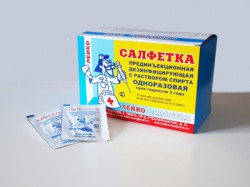 Салфетка спиртовая Leiko дезинфицирующая прединъекционная 1 шт.